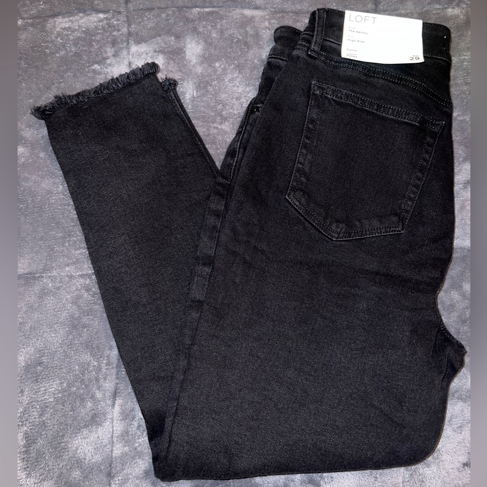 NWT LOFT Black Denim Jeans